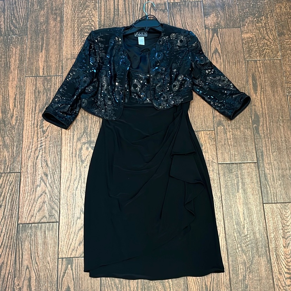 Alex Black Cocktail Dress with Jacket